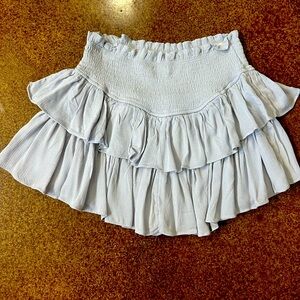 Grey elastic stretch skort